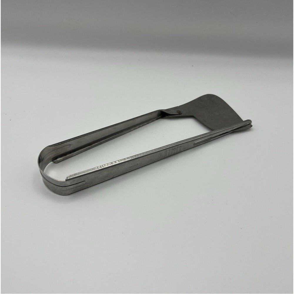 Vtg Stainless Steel Cookie Dough Cutter Slicer Serving Tongs Retro Wavy Pastry